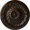 Ekena Millwork Flower Spiral Ceiling Medallion (Fits Canopies up to 2"), Hand-Painted Bronze, 12 1/4"OD x 2 1/4"P CM12FLBZS - alternate 1